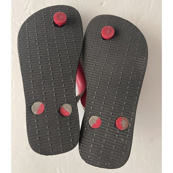 Havaianas Flip Flops Baby Infant Toddler 9 10 Grey Red Sandal Thongs New Boys - Picture 3 of 3